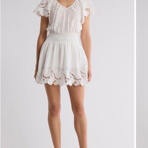 Ramy Brook White Lace Mini Dress